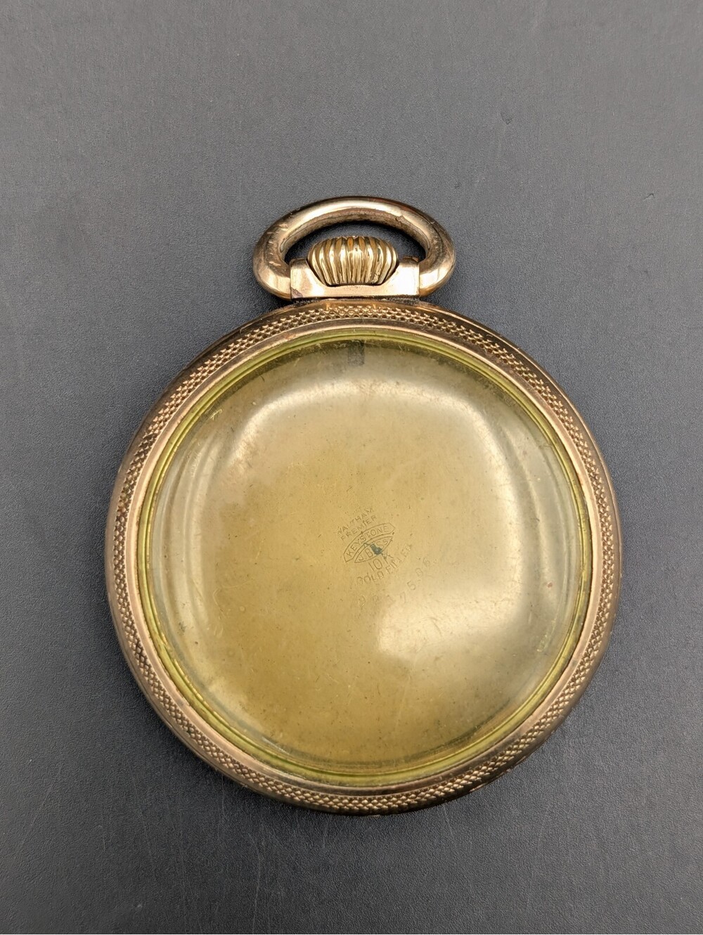 Waltham Premier Keystone 10K Gold Filled Pocket Watch Case Only Open Face 41g